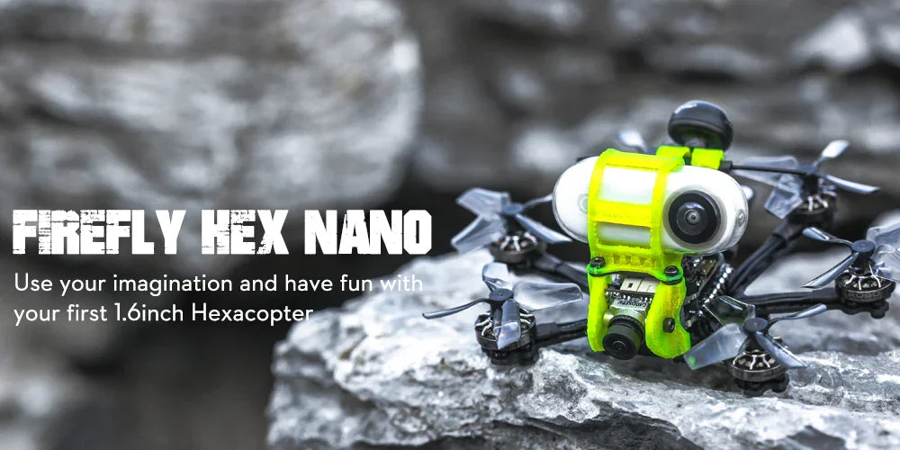 FLYWOO Firefly 1.6'' Hex Nano Analog V1.2 Micro Drone ( MPU6000 ) 1203 5500KV 10 rrafLy HEX NANO Use your imagination and have fun with