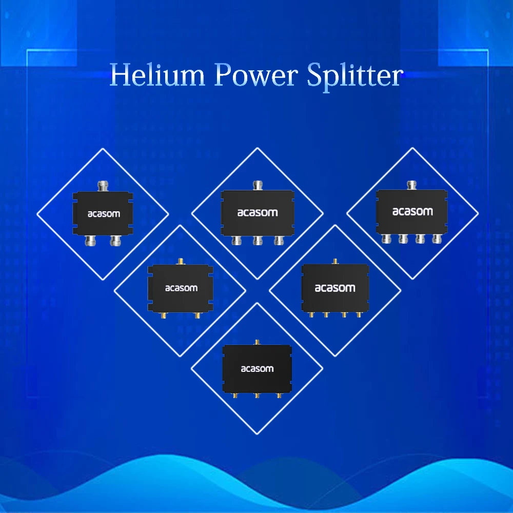 2-3-4 Way Helium Power Splitter 868MHz Power Divider 915MHz Power Spltter SMA Type N Type 8 Helium Power Splitter acasom acsom .
