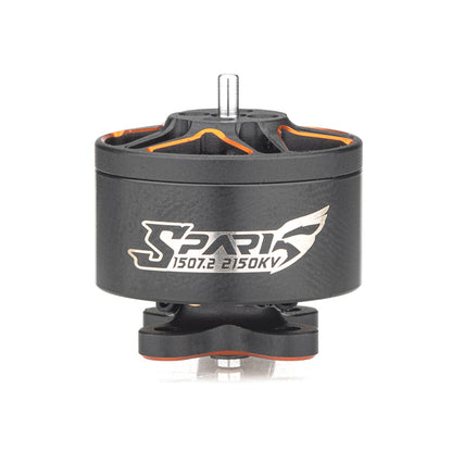 VCI SPARK 1507.2 brushless motor main view, black can with SPARK 1507.2 2150KV marking