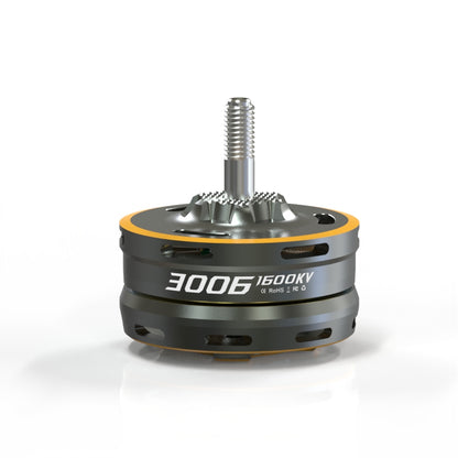 VCI SPARK 3006 1600KV brushless motor side view with vented can and threaded shaft