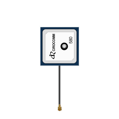 Beitian BT-580 GPS L1 active ceramic patch GNSS antenna with IPEX cable, top view