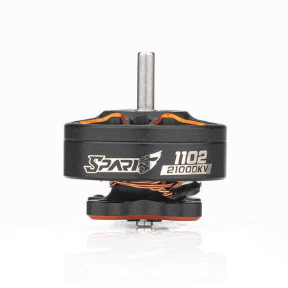 VCI SPARK 1102 brushless motor side profile with 21000KV label and output shaft