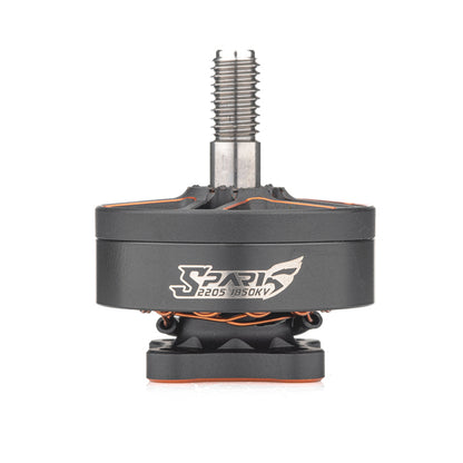 VCI SPARK 2205 Brushless Motor front view with SPARK 2205 1850KV logo and threaded shaft