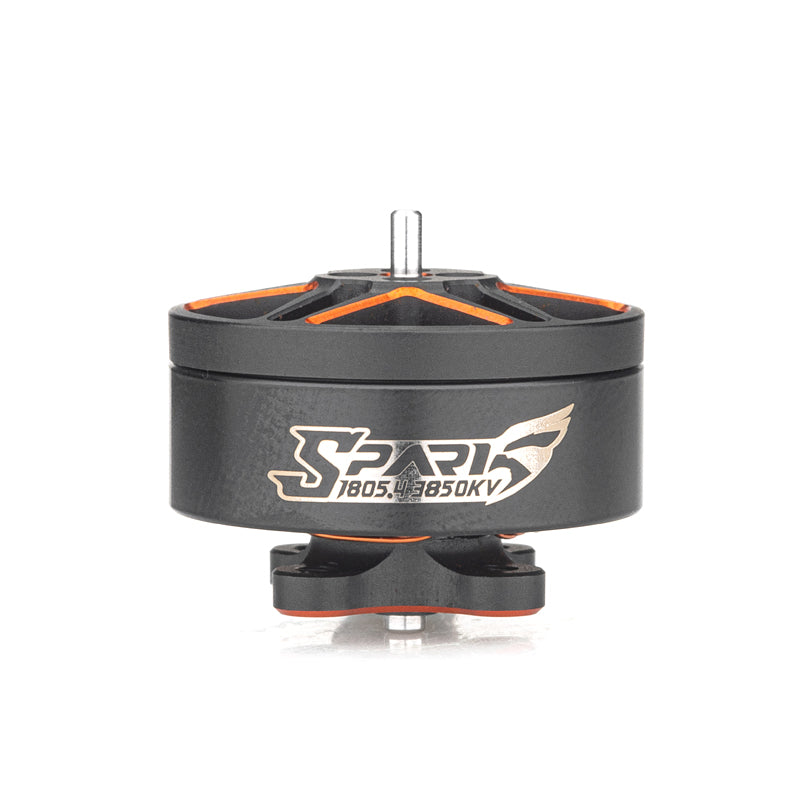 VCI SPARK 1805.4 brushless motor side view with SPARK 1805.4 1850KV logo and mounting base