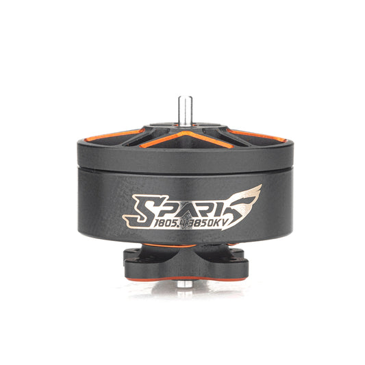 VCI SPARK 1805.4 brushless motor side view with SPARK 1805.4 1850KV logo and mounting base