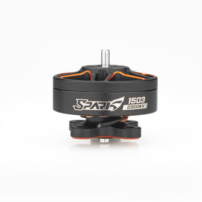 VCI SPARK 1503 brushless motor side view with SPARK logo, 1503 2900KV label and shaft