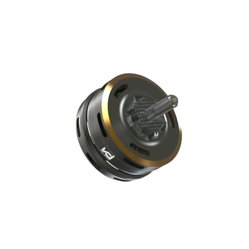 Angled view of VCI SPARK 2806.5 FPV drone motor showing top bell and prop shaft