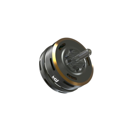 Angled view of VCI SPARK 2806.5 FPV drone motor showing top bell and prop shaft