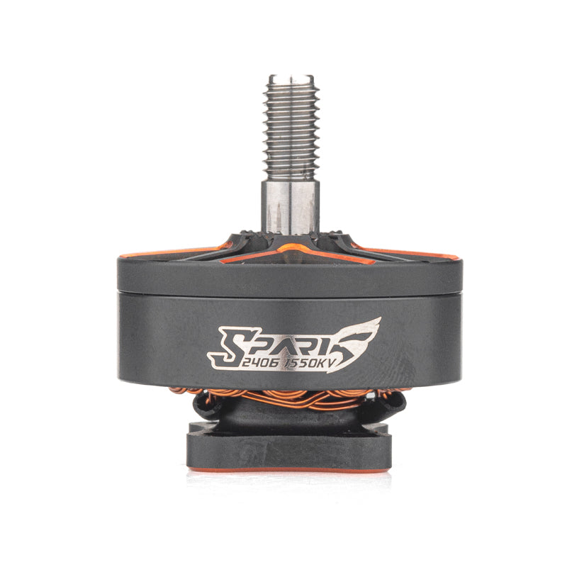 VCI SPARK 2406 1550KV/1850KV brushless motor side view with SPARK 2406 1550KV logo