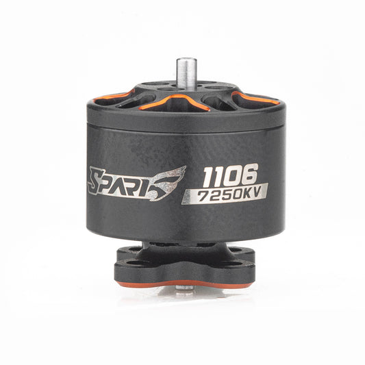 VCI SPARK 1106 brushless motor side view with 1106 7250KV marking and mounting base