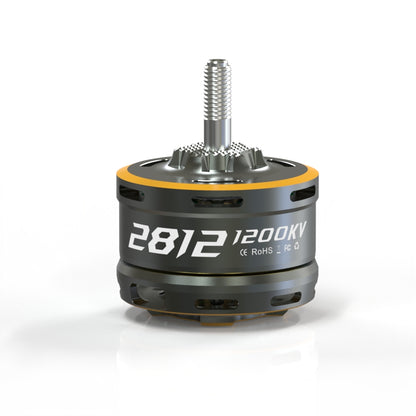 VCI SPARK 2812 Motor 1200KV brushless outrunner, side view with threaded shaft