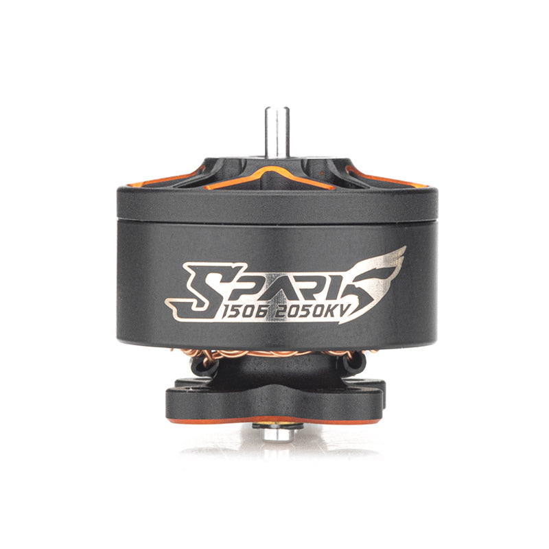 VCI SPARK 1506 motor side profile with SPARK 1506 2050KV label and mounting base