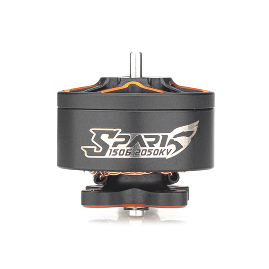VCI SPARK 1506 motor side profile with SPARK 1506 2050KV label and mounting base