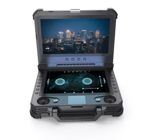 CHINOWING T40 Dual Screen Ground Station, i7, 13.3in + 12.1in high-bright, VM21 networking, dual SBUS, IP53