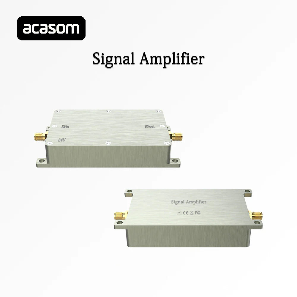 The ACASOM 0.9GHz Drone Signal Amplifier improves low-quality drone signals by amplifying them for better reception and reliable data transmission.