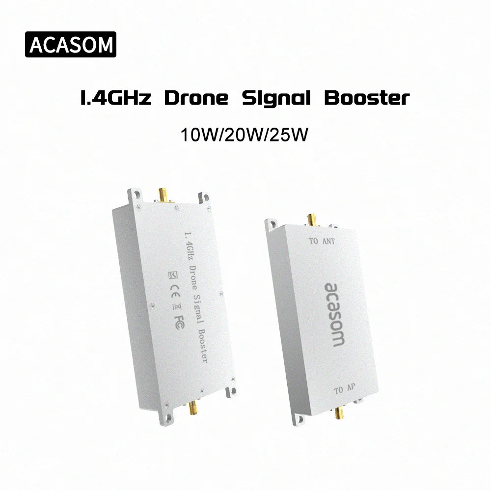 ACASOM 1.4GHz Drone Signal Booster, Professional drone operations suitable for aerial photography, mapping, surveying, and long-range applications needing reliable signal support.