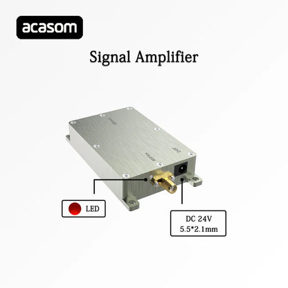 ACASOM 1.5GHz 1.6GHz Drone Signal Amplifier, ACASOM 1.5GHz/1.6GHz drone signal amplifier with high power options (10W-100W) for wireless signal extension.