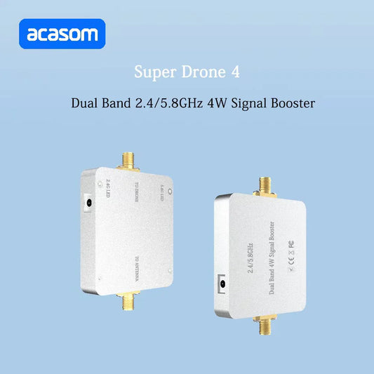 ACASOM 2.4G&5.8G 4W Dual Band Range Extender Amplifier Drone Signal Booster