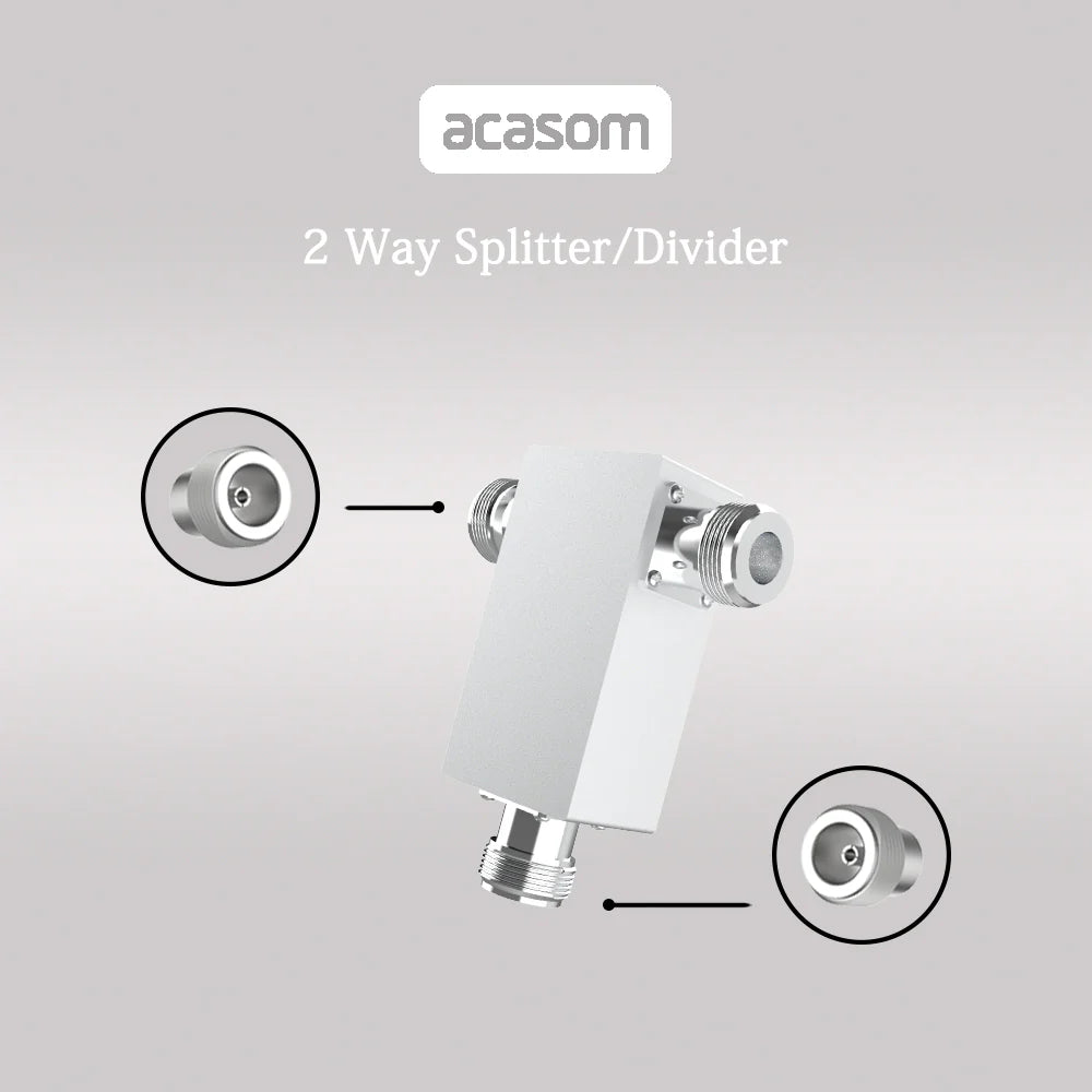 ACASOM 2 Way Power Divider, Two-way power divider for efficient signal splitting and routing applications by ACASOM.