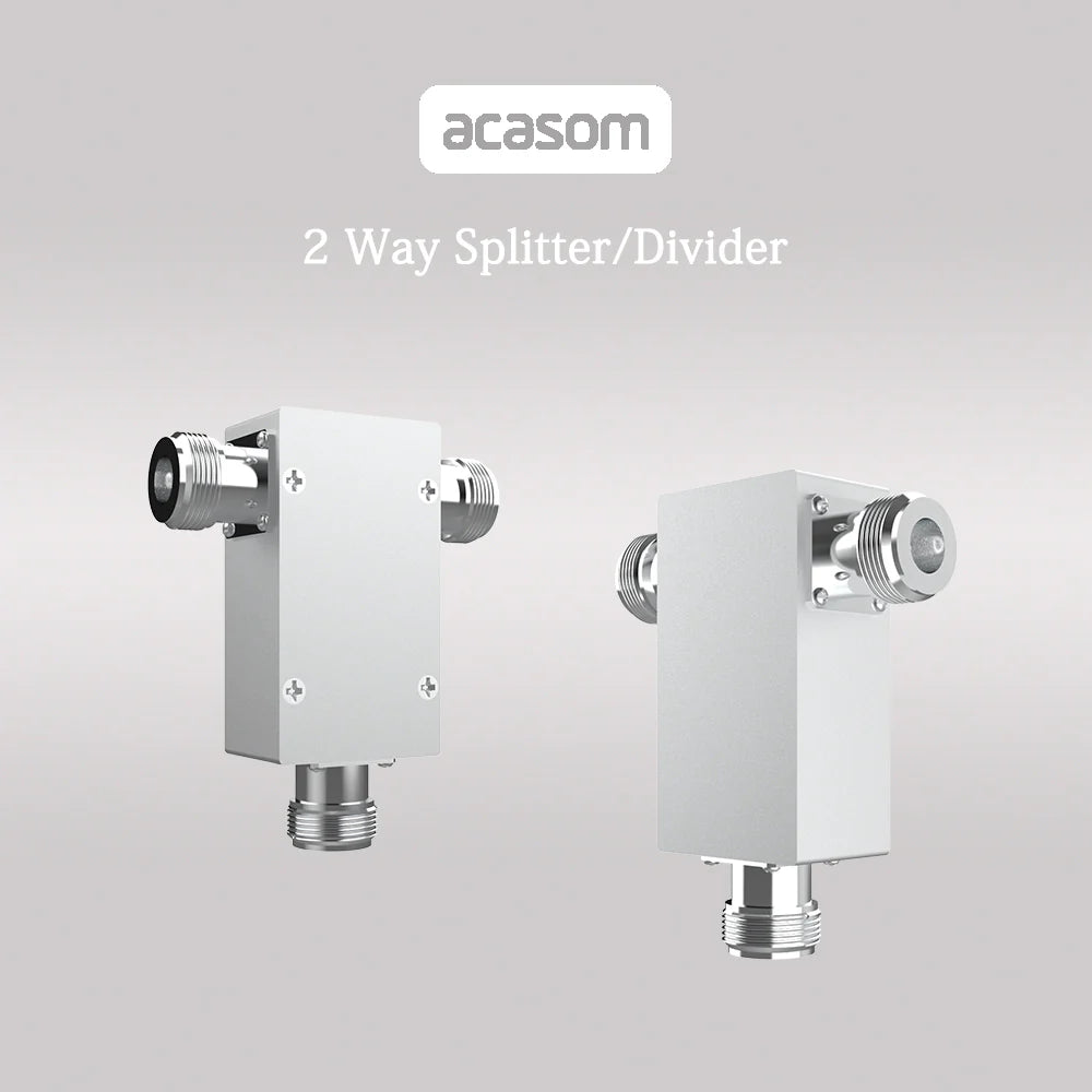 ACASOM 2 Way Power Divider, ACASOM power divider splits or combines RF signals with high isolation and low insertion loss.