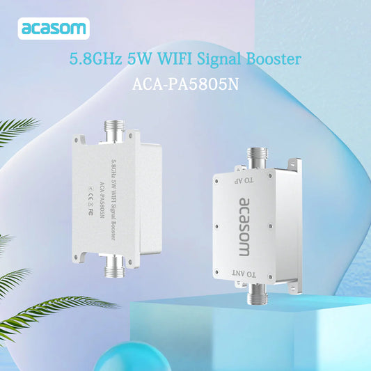 ACASOM 5.8GHz 5W Wifi Signal Booster - Drone N Type Wireless Amplifier WIFI Router Range Extender