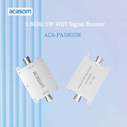 ACASOM 5.8GHz 5W Wifi Signal Booster - Drone N Type Wireless Amplifier WIFI Router Range Extender