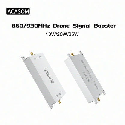 ACASOM 860-930MHz Drone Signal Booster - 10W 20W 30W Signal Amplifier Image Transmission Range Extender