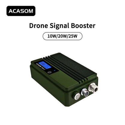 ACASOM MAX-2 1.2GHz Drone Signal Booster, Drone signal booster amplifies signals up to 25W for increased range and portability in FPV applications.