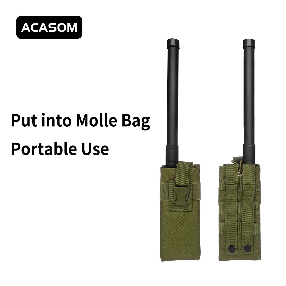 Portable drone jammer for disrupting airborne command and surveillance operations.