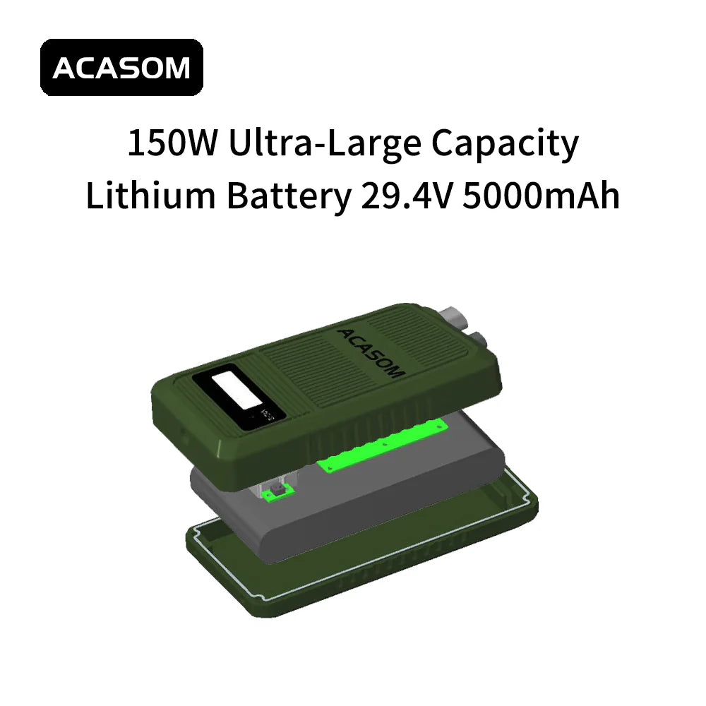 ACASOM Portable VIC-2 Fpv Drone Jammer blocks signals between 300MHz-400MHz with power output options from 10W to 60W.