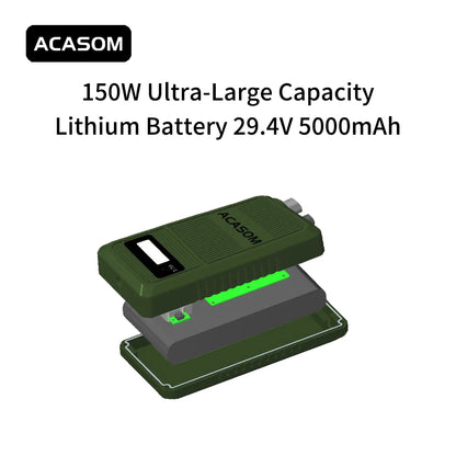 ACASOM Portable VIC-2 Fpv Drone Jammer blocks signals between 300MHz-400MHz with power output options from 10W to 60W.