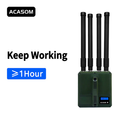 ACASOM Portable VIC-4 200M 300M 400M 500M, The ACASOM Portable VIC-4 Anti-FPV Jammer disrupts drone signals on four bands, covering distances up to 200M-500M with a compact design.