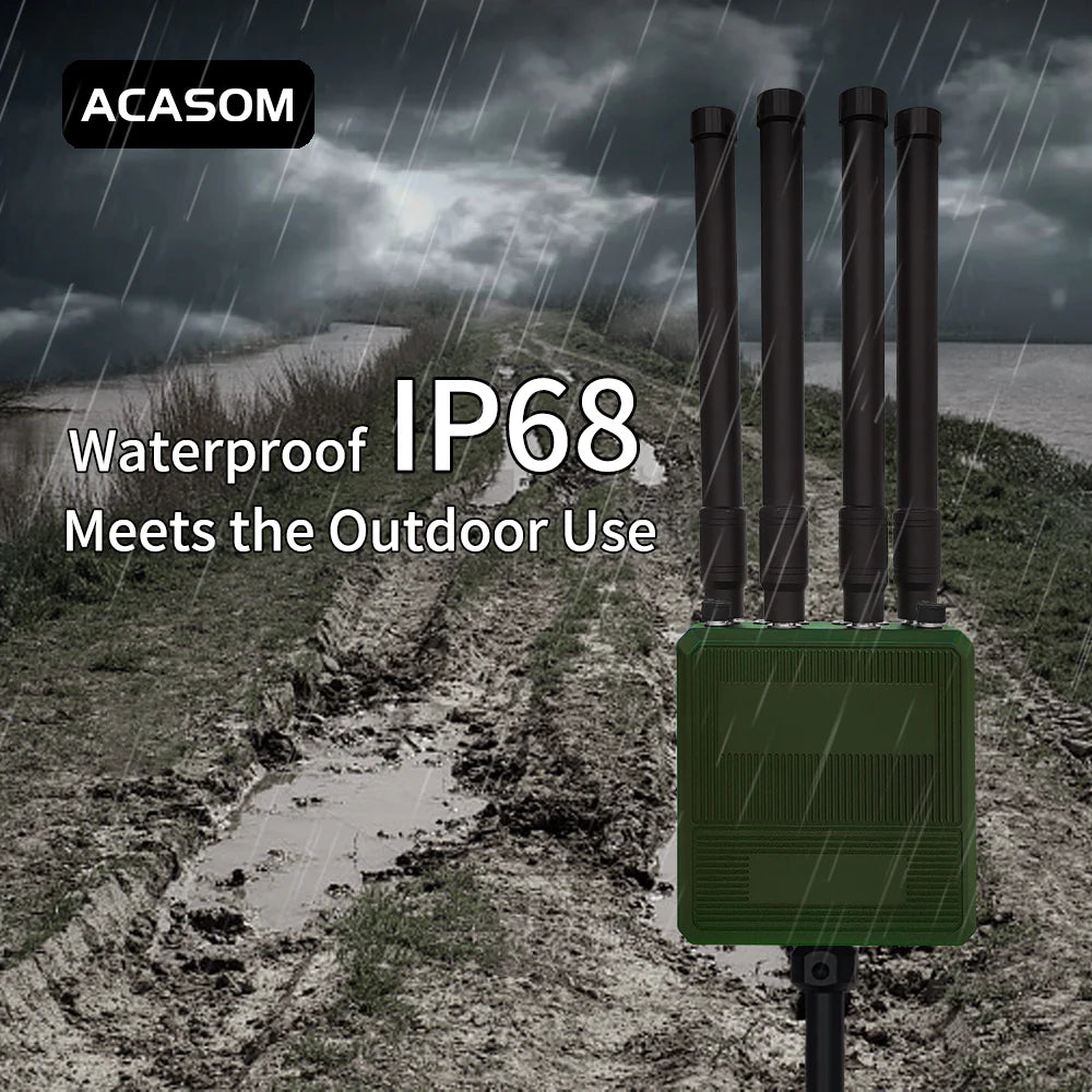 ACASOM Portable VIC-4 900M 1.2G 2.4G 5.8G, Portable wireless video camera with weatherproof design for outdoor and indoor surveillance.