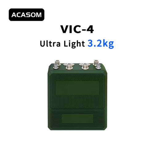 ACASOM Portable VIC-4 900M 1.2G 2.4G 5.8G, A portable drone signal jammer for anti-FPV, with frequencies 900M, 1.2G, 2.4G, and 5.8G, suitable for long-distance use.