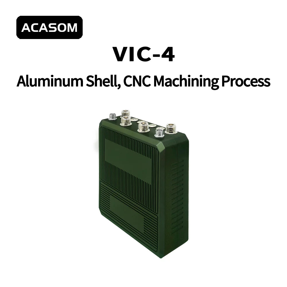 ACASOM Portable VIC-4 900M 1.2G 2.4G 5.8G, Portable signal jammer disrupts drone signals, ideal for anti-FPV use, with durable aluminum shell and CNC machining.