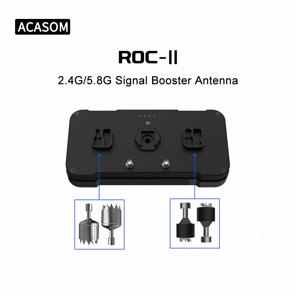 ACASOM ROC2 Drone WiFi Booster, ACASOM ROC II enhances drone WiFi connectivity by amplifying 2.46/5.8G signals.