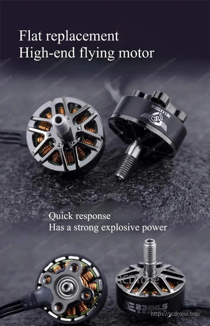 AE 2306.5 V2 1960KV 1860KV 6S Brushless Motor, High-end flat replacement motor for FPV racing drones with quick response and strong power.
