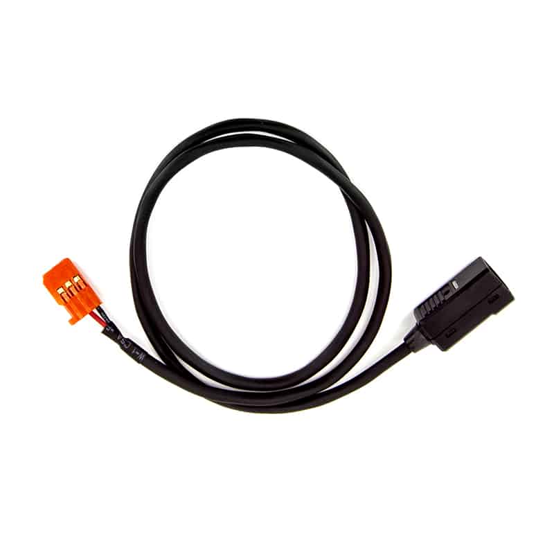 Futaba AEC-34 500 mm S.Bus servo hub cable, black lead with orange plug and inline connector