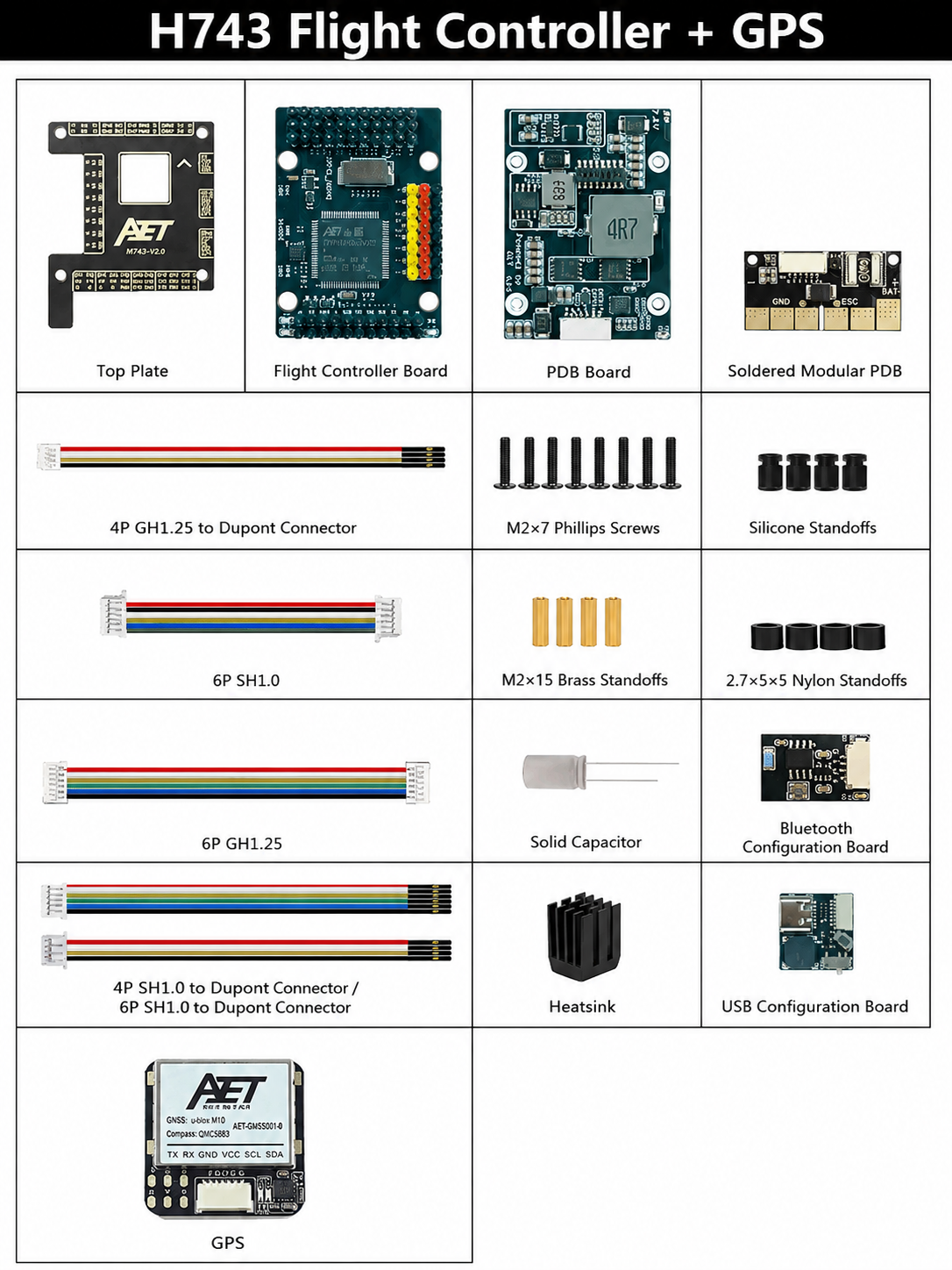 AeroEggTech AET-H743-Basic H743 Kontroler lotu do ArduPilot Fixed-Wing/VTOL, 10A BEC, Podwójny IMU