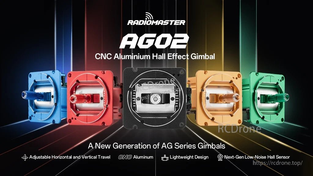 AG02 CNC Hall Gimbals for TX15 & TX16S & Boxer Radio