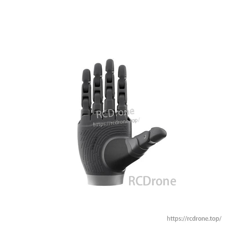 AGIBOT OmniHand Pro dexterous robotic hand with articulated fingers and thumb, front view in gray