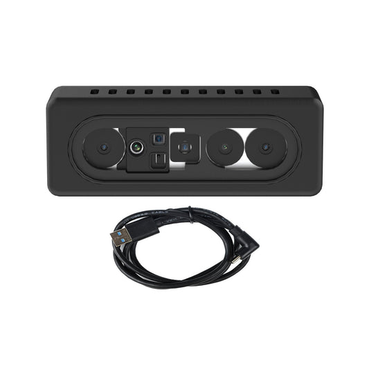Yahboom AI VIEW binocular structured light 3D depth camera front view with USB 3.0 Type‑C cable