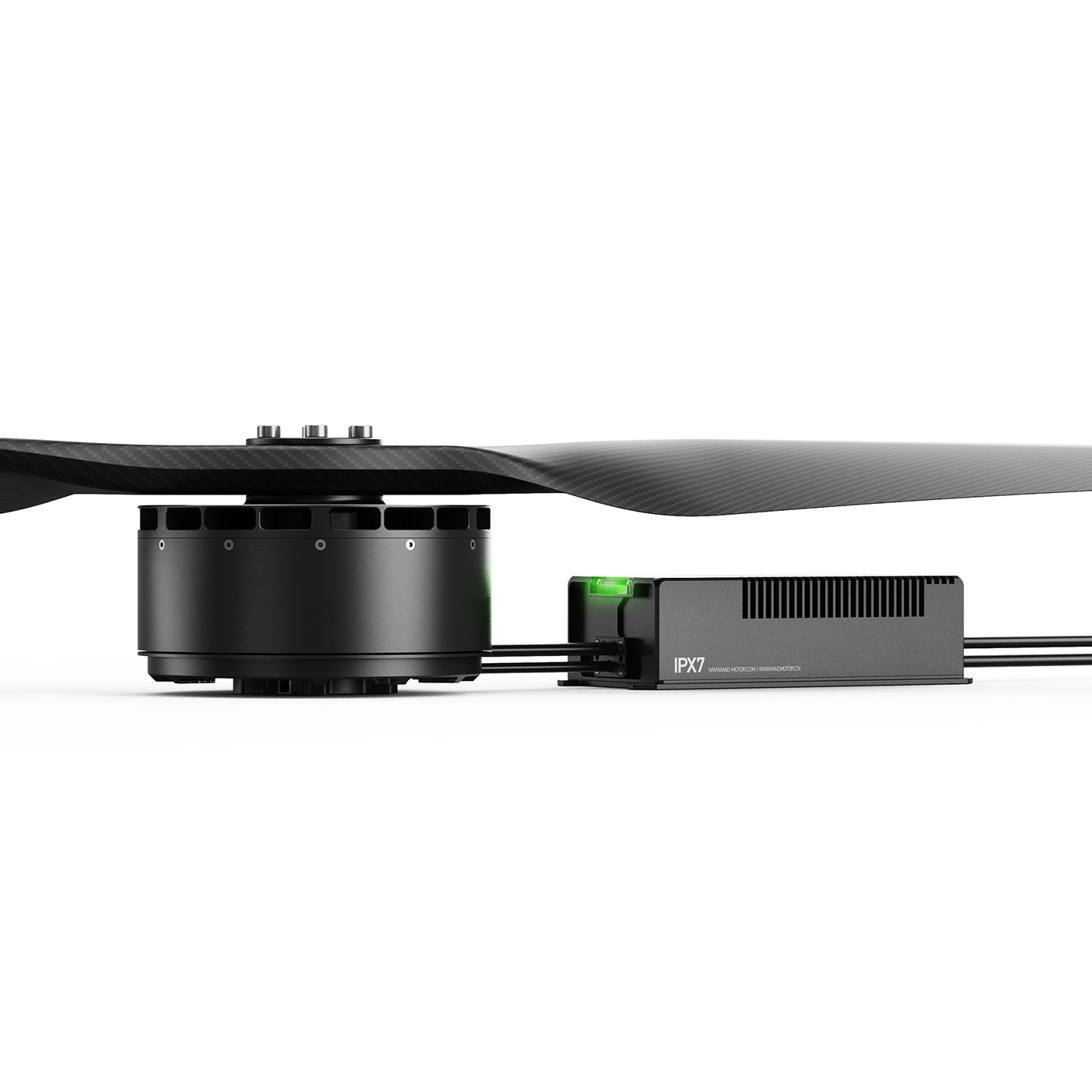 MAD AM50 9.5KV Power System Kit (Motor, MAD AM50 power system kit with motor and propeller connected to IPX7-rated controller module and wiring