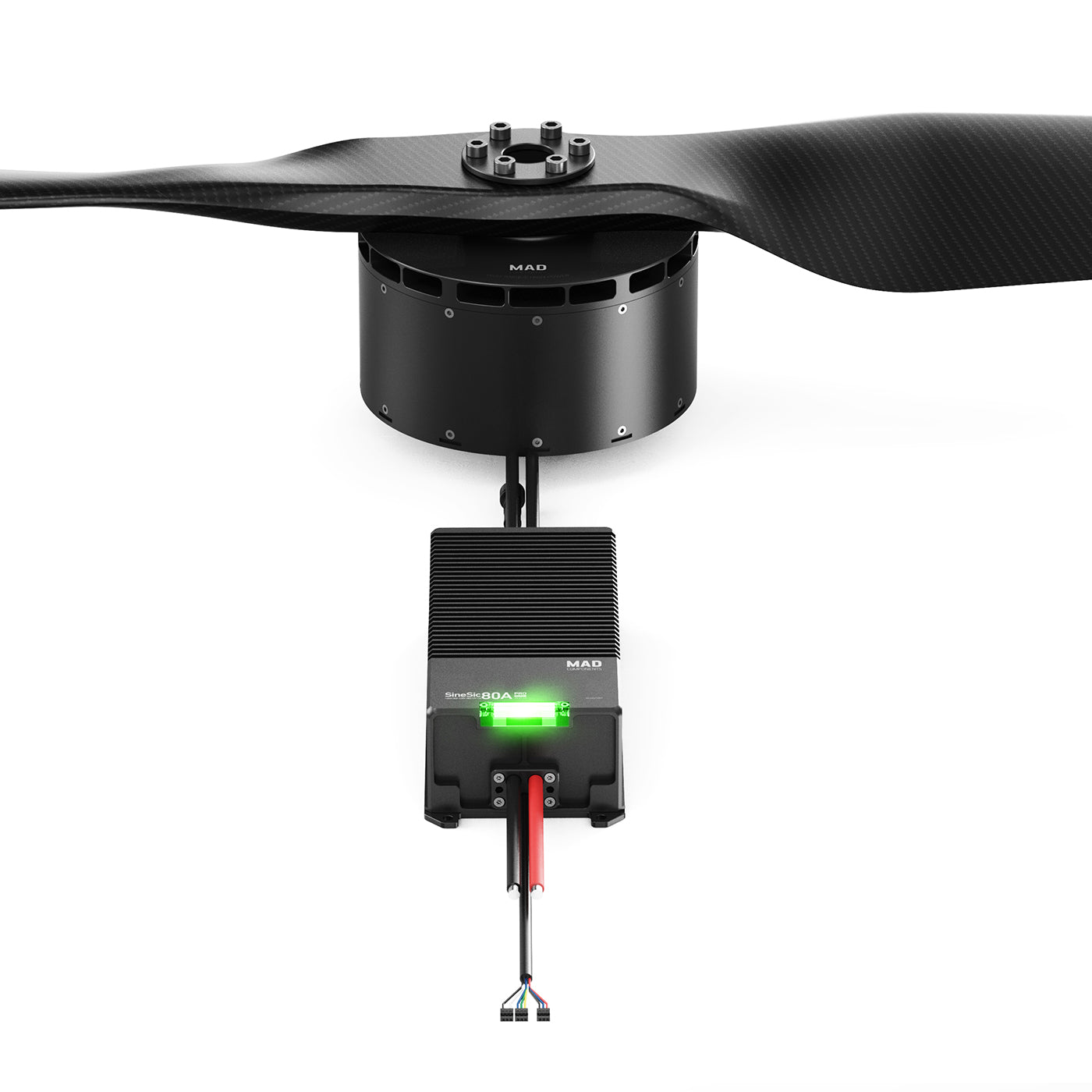MAD AM60 7.5KV Power System Kit | AM60 Motor, MAD AM60 power system kit with large brushless motor, carbon propeller, and ESC module with wiring