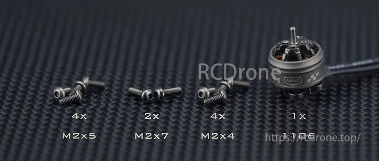 AMAX 1106 Competition Brushless Motor, Lightweight 1106 motor built with aluminum, Japanese bearings, and high-temp windings delivers up to 446g thrust on 3S.