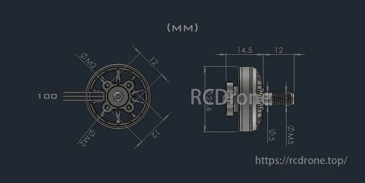 AMAX 2005 Competition Brushless Motor, These motors support 3-6S LiPo setups for freestyle, racing, and fixed-wing aircraft.