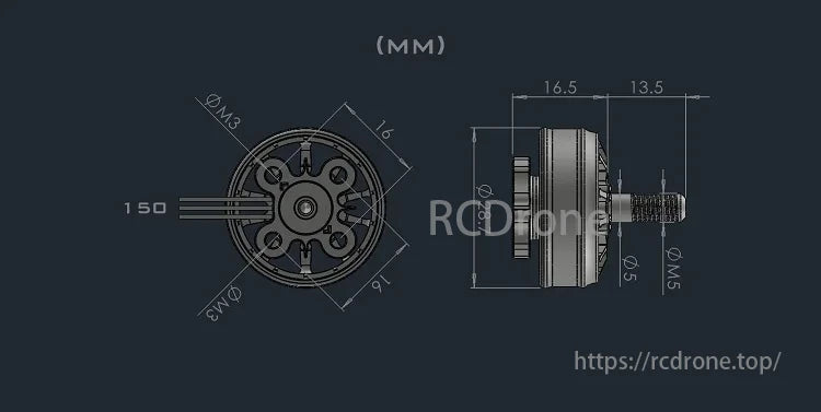 The AMAX 2207 Bando Competition Brushless Motor is designed for elite FPV racers seeking maximum durability, thrust, and thermal performance.