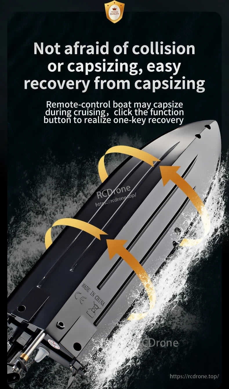 ANTSIR HJ812 RC Boat, RC boat with one-key recovery, capsize resistant, made in China.