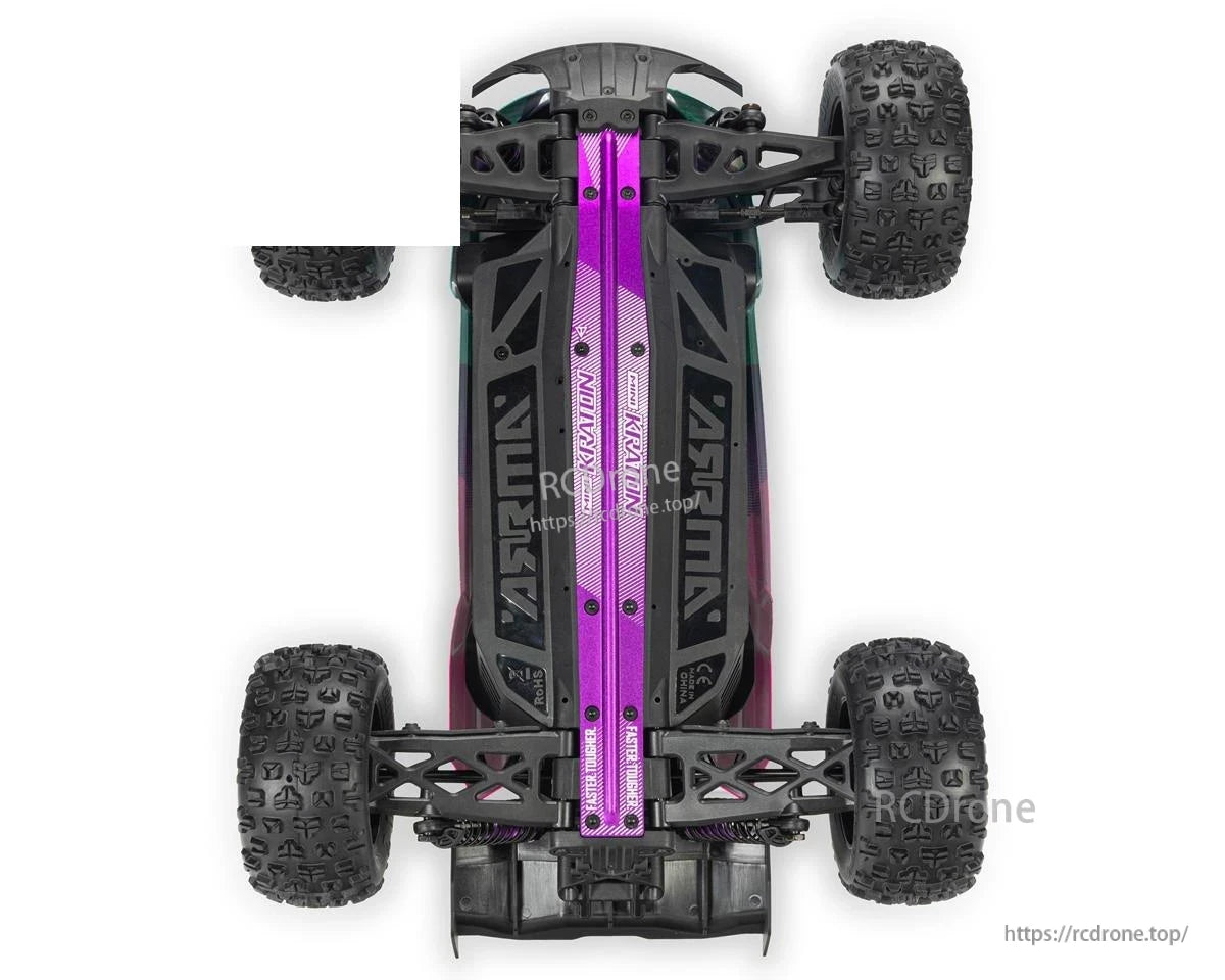 ARRMA Mini Kraton 3S BLX 4X4 1/16 RTR RC Monster Truck (Teal/Pink) dengan 2.4GHz, 3S LiPo & Pengecas