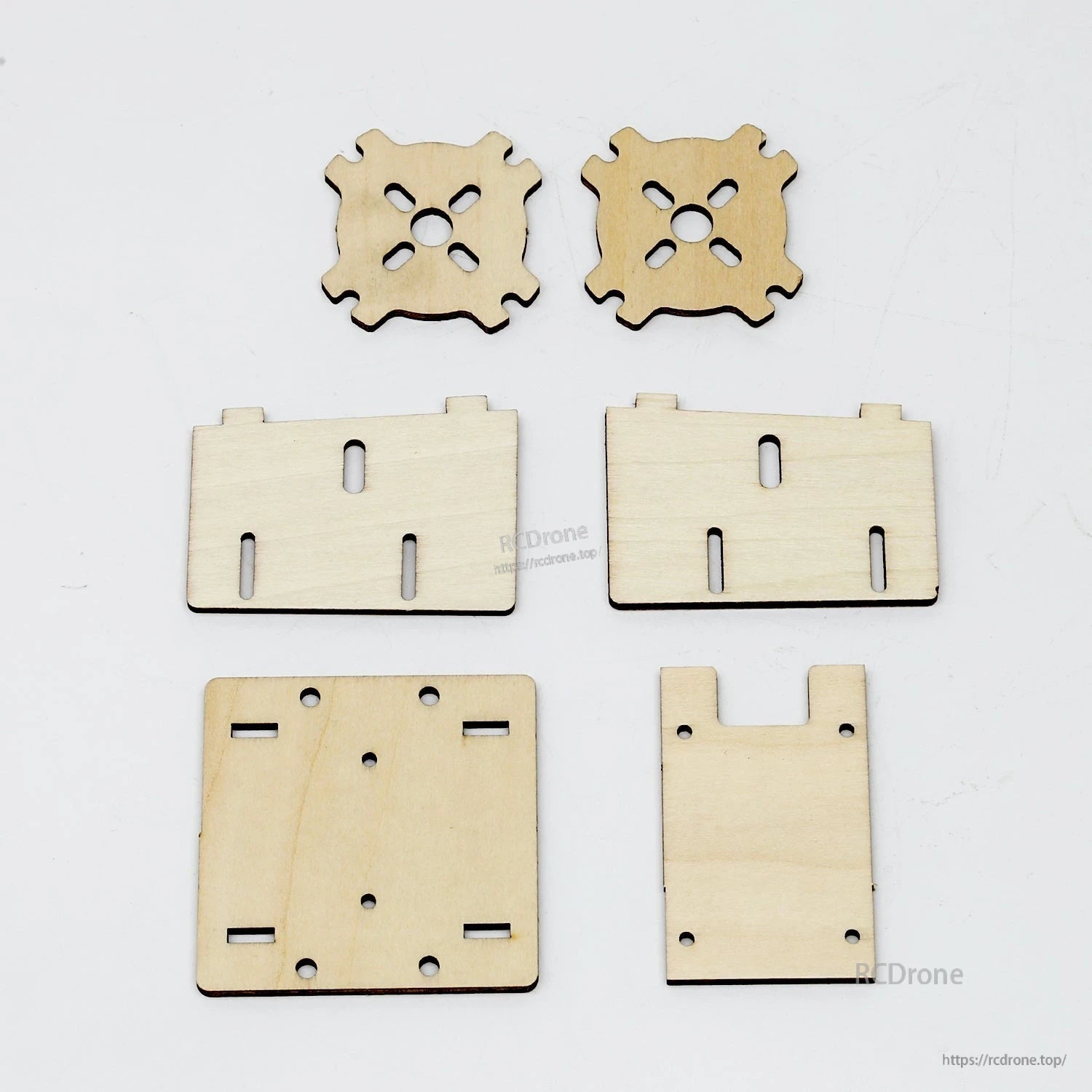 Laser-cut wooden mounting plate set with six pieces for ATOMRC Beluga fixed-wing spare parts